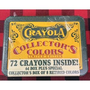 Vintage‎ Crayola Collector's Colors Limited Edition 72ct Crayon Set Box Unopened